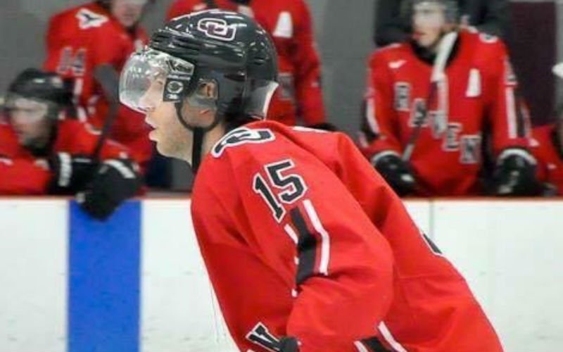 Brent Sullivan playing hockey