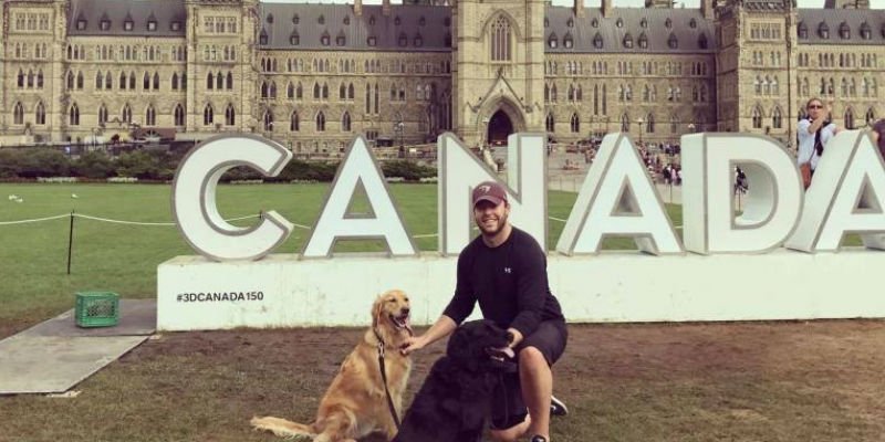 Brent Sullivan with his dogs