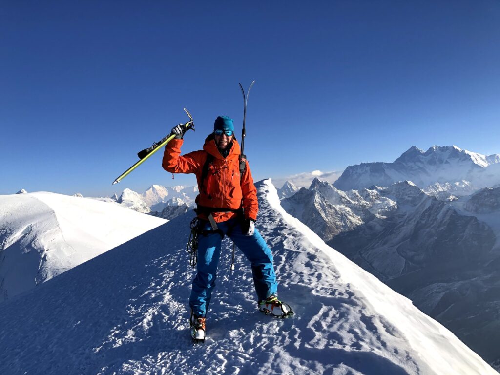 Jill Wheatley on a mountain summit